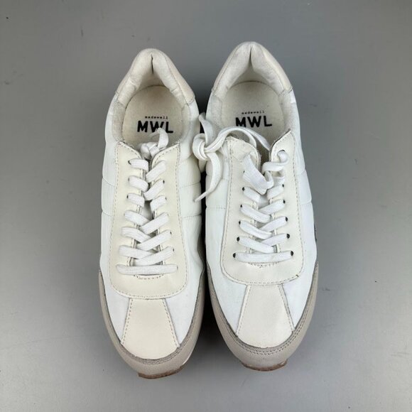 Madewell League Sneakers in Washed Nubuck in Cloud Linen Multi - Picture 5 of 9